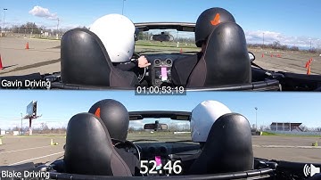 Beginner vs Experienced Driver at Autocross (Stock NB Miata)