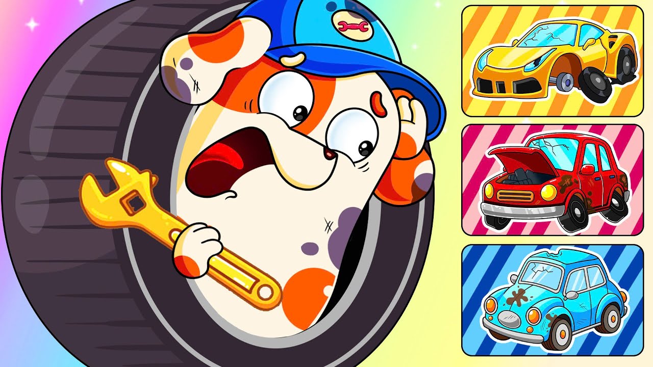 Kids Cartoon 🔧 Funny Mechanic Mission! The Most Clumsy Mechanic Ever! 🏎️💨