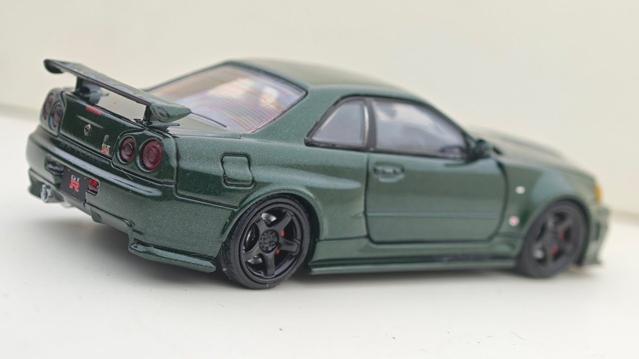Xe Mô Hình Nissan GTR R34 Z-Tune Diecast-Openable Hood 1:64 Time Micro Den Fig Xe Mô Hình Nissan GTR R34 Z-Tune Diecast-Openable Hood 1:64 Time Micro Den Fig