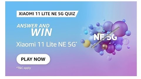 Amazon Xiaomi 11 Lite NE 5G Quiz Today Answers  | 16 September 2021