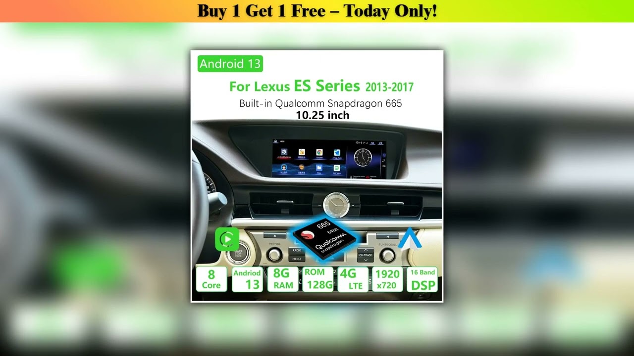 Must Buy For Lexus ES350 ES400 ES200 Series Upgrade Qualcomm chips Android 14 Car Multimedia Carpla