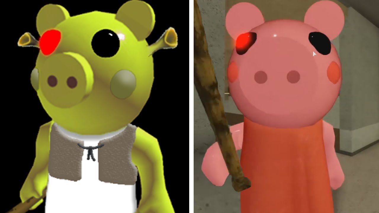 Roblox Piggy Shrek All Jumpscares Comparison Side By Side Youtube - shrek roblox meme