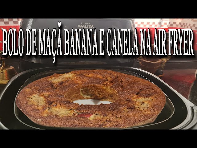 Receita de bolo na Airfryer: Bolo de banana com canela