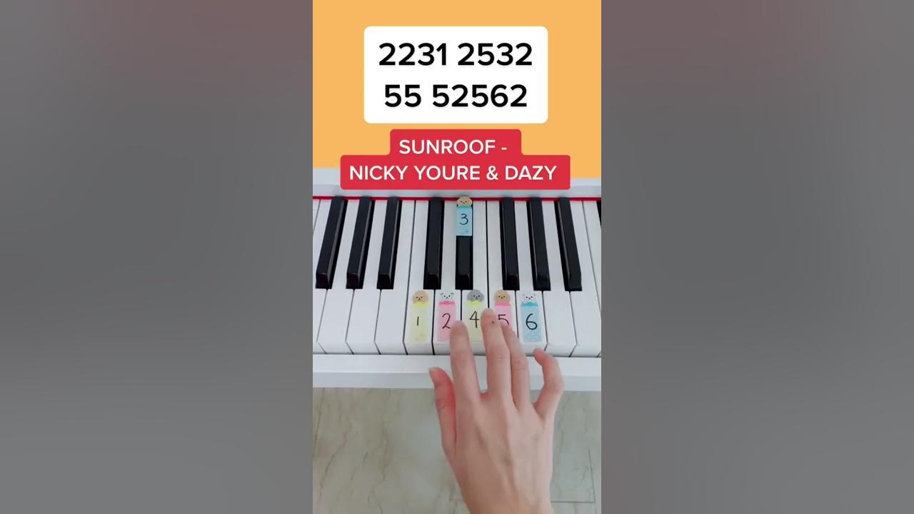 Sunroof - Nicky Youre & Dazy (Piano Tutorial) #easypianotutorial #pianobeginner #sunroofnickyyoure