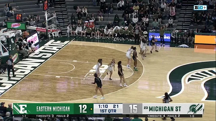 Theryn Hallock with the STEAL & BUCKET vs. Eastern Michigan | Michigan State Basketball