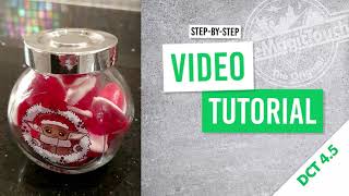 How to decorate a Glass Candy Pot with DCT4.5C...
