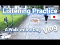 Eng sub a walk with a dog  japanese listening practice