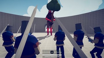 1 TREE GIANT vs 100 SQUIRES (Totally Accurate Battle Simulator - TABS)