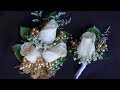 How to make corsage and boutonniere set for prom or wedding