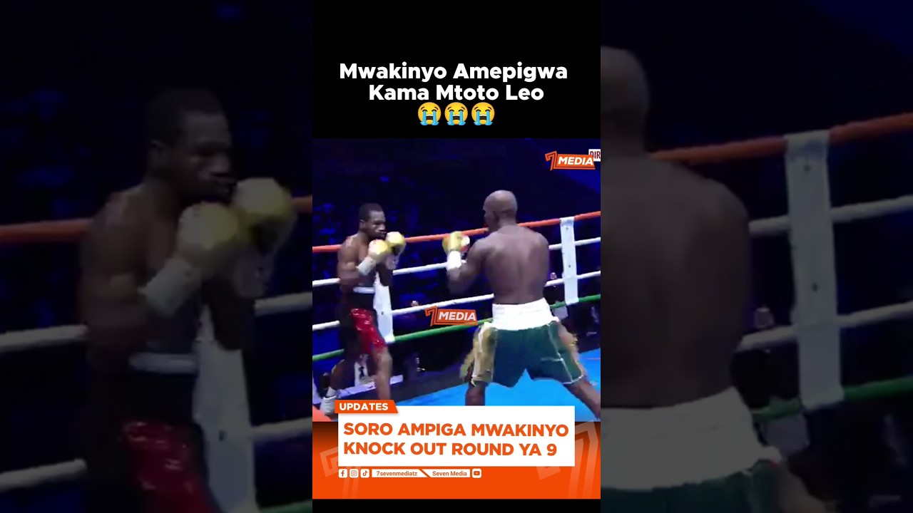 HASSAN MWAKINYO APIGWA KNOCK OUT ROUND YA 9 NA MICHEL SORO WA IVORY COAST