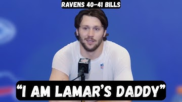 Josh Allen TROLLS Lamar Jackson after INCREDIBLE comeback win - Postgame Interview - Ravens vs Bills