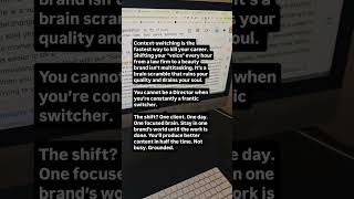 Context-switching is the silent thief of your brilliance