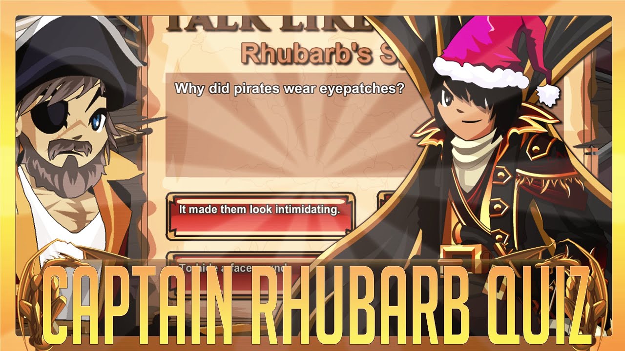 =AQW=  Captain Rhubarb's Quiz (TLAPD 2014)