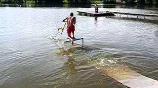 Aquaskipper start ze bลehu - s kolenem