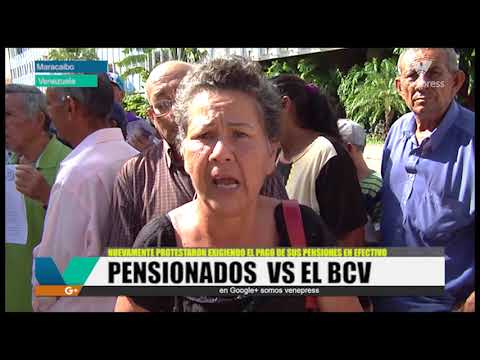 Pensionados exigen al BCV pago en efectivo