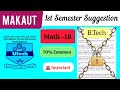 Mathematics IB 1st semester suggestion #makaut