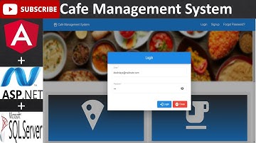 Cafe Management System (Angular, ASP.NET - C#, MS SQL Server)