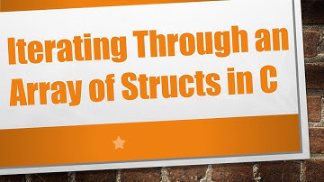 Iterating Through an Array of Structs in C