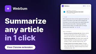 Full WebSum: AI Article Summarizer for Chrome – Summarize Any Blog Post in 1 Click Update