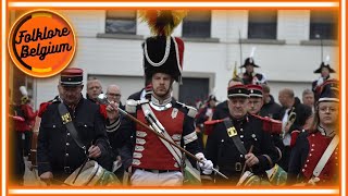 🥁 Marche Ste Aldegonde de Feluy 2024 🥁eps.1 arrive mass all companies🥁 folklore belgium 🥁