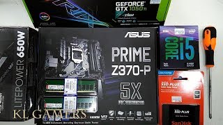 intel Core i5 9500F ASUS PRIME Z370-P 16GB Sandisk SSD 650W ASUS STRIX GTX 1050Ti Gaming RIG 2019