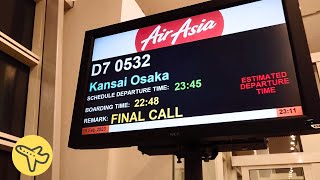 【AirAsia flight review】How was Kuala Lumpur to Osaka Late night flight !