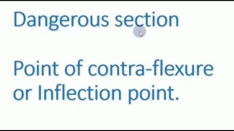 what is dangerous section? | point of contra flexure or inflection point by shafiul