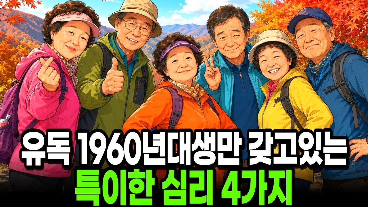한국인 1960년대생들만 갖고 있는 진짜 특이한 심리 4가지
