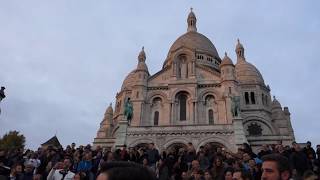 A wedding ceremony on the steps of Sacré-Cœur in Paris