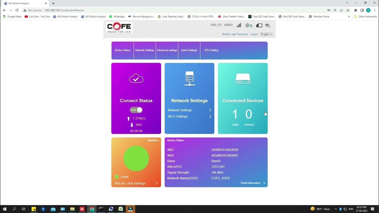 COFE 4G AND OTHER SIM ROUTER JIO SIM SUPPORTED APN SETTINGS YouTube