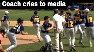 Pitiful coach cries to media after loss - LLWS regional New England