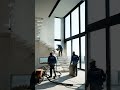 Workers demolish penthouse interior