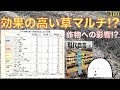 【#109】有機物マルチの抑草効果．どの資材が優れているのか！？野菜の生育への影響は！？