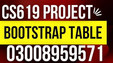 How to make table in Bootstrap | What is Bootstrap | Bootstrap Lecture in Urdu | BS Table | Coding