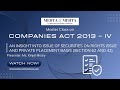 Companies act 2013iv issue of securities on rights issue  private placement basissection 62  42