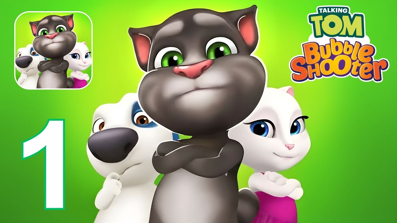 Talking Tom Bubble Shooter Gameplay Walkthrough Part 1 (Android/iOS)