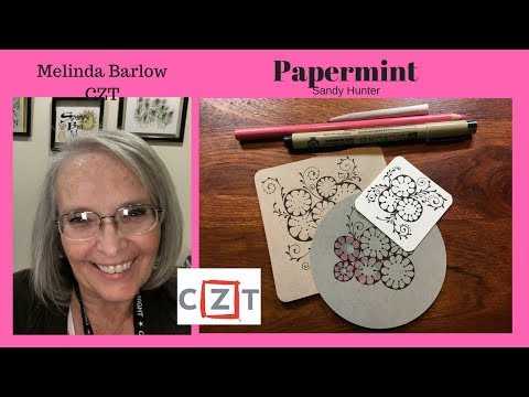Tangle  Art Lesson #317 Papermint tangle lesson