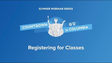 Registering for Classes