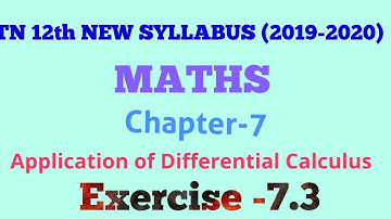TN12th_Maths | Exercise_7.3 |Q.No_3 | Chapter 7 | TNSCERT_New_Syllabus |