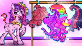 MY LITTE PONY Choose Rainbow Tail | 마이 리틀 포니 레인보우 테일 선택 | 재미있는 스톱 모션 만화 | Annie Korea screenshot 3