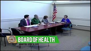 Abington Board of Health Meeting - 4/16/19