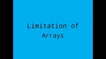 Limitation of Arrays