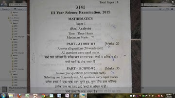 B.Sc. 3 year // Mlsu//paper in PDF//math