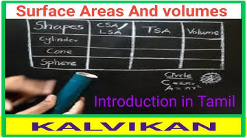 Class 10 Mensuration Formula In Tamil / Surface Area And Volume Introduction Class 9 in Tamil / CBSE