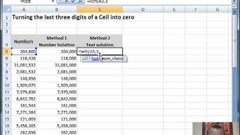 Turning the last three digits of a cell into zero - DBC Training Video AF003