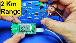 HOW TO MAKE A PLL CONTROLLED FM TRANSMITTER / 2 Km Range / Fm stereo Transmitter