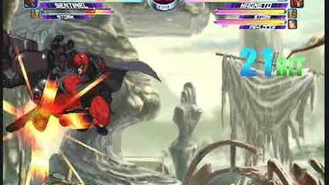 MvC2: Magneto Blockstun to Overhead to Rom to Tempest Combo