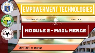 Empowerment Technologies - Module 2 (Mail Merge)