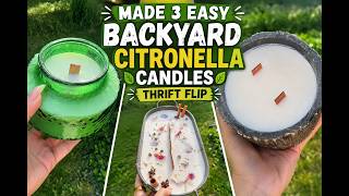 POV: You Found Thrifted Containers and Made 3 Easy Backyard Citronella Candles