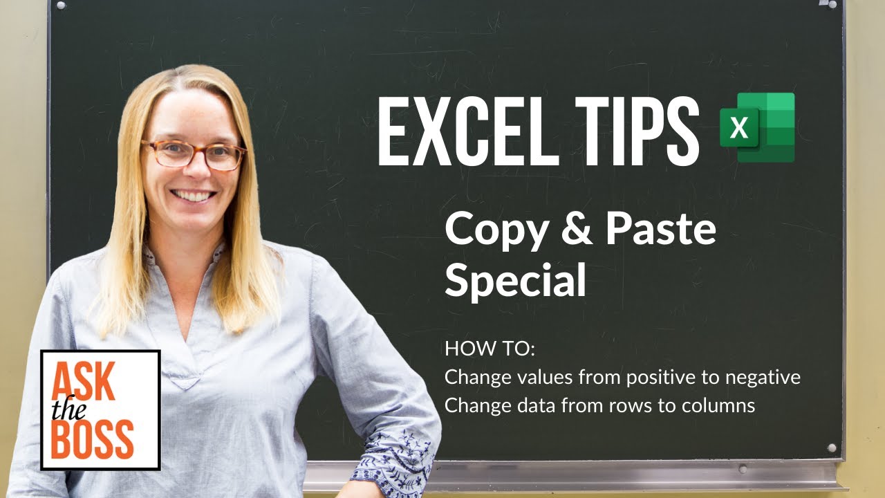 Useful Excel Tips - Copy and Paste Special - YouTube
